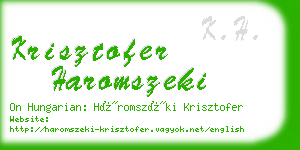 krisztofer haromszeki business card